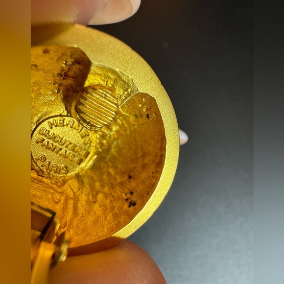 Hermes Vintage Clip Earrings 18К Gold Plated - Box Included - Picture 7 of 10